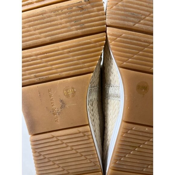 Alex Marie Raanata Espadrille Slip-Ons size 9.5 TAUPE SOFT GOLD - Picture 4 of 16